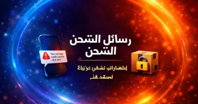 هاتف ذكي يعرض رسالة شحن مشبوهة