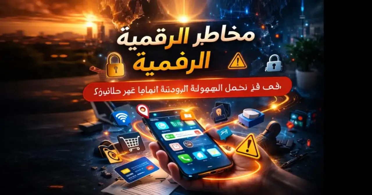 هاتف ذكي يعرض تطبيقات سهلة الاستخدام مع رموز تعبر عن الخصوصية والتنبيه