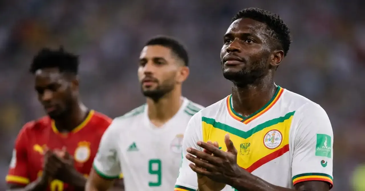 African national football players after a qualifier match