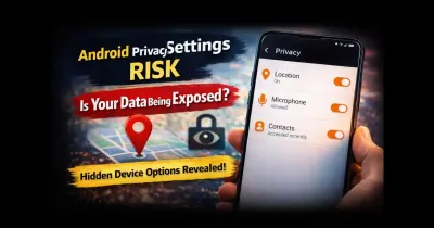 Android smartphone privacy settings screen showing permissions and data controls