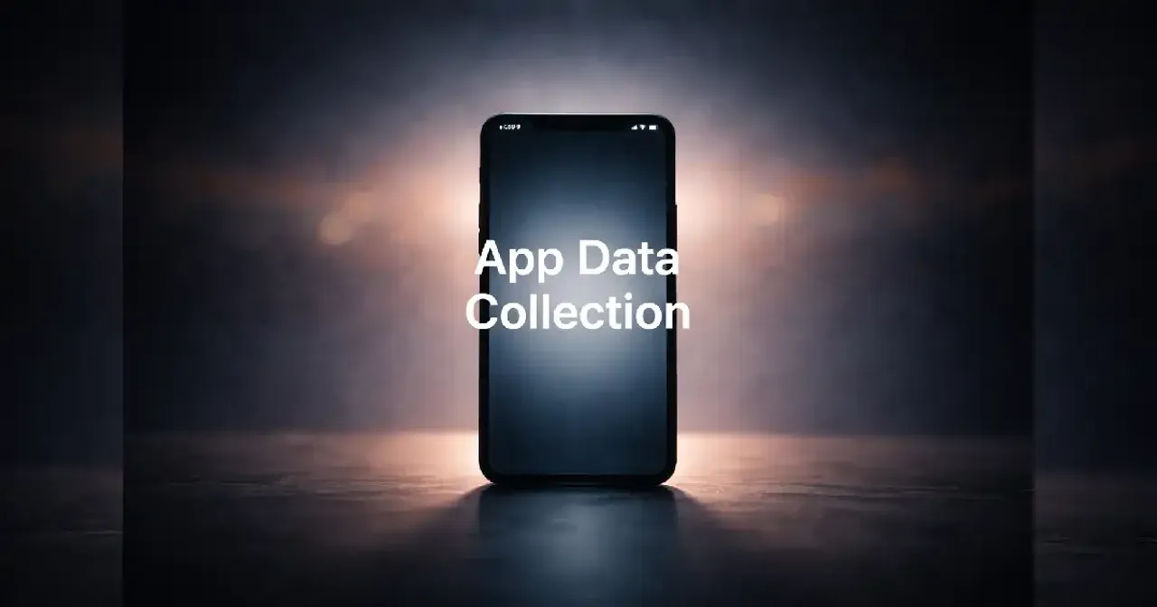 هاتف ذكي في بيئة هادئة يرمز إلى جمع بيانات التطبيقات