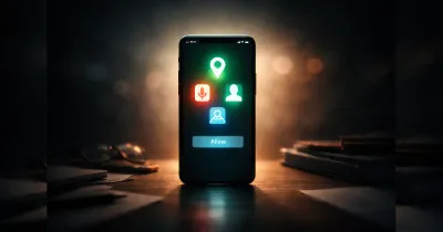 نافذة أذونات تطبيق تطلب الوصول إلى بيانات الهاتف