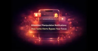 Smartphone showing subtle notification alerts designed to capture attention