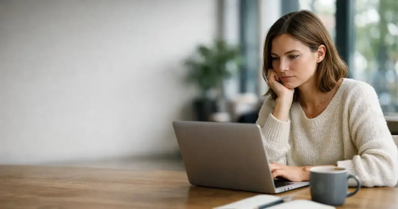 Young professional learning digital skills online