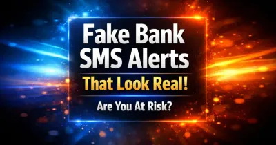 Smartphone screen showing a fake bank SMS alert that appears legitimate