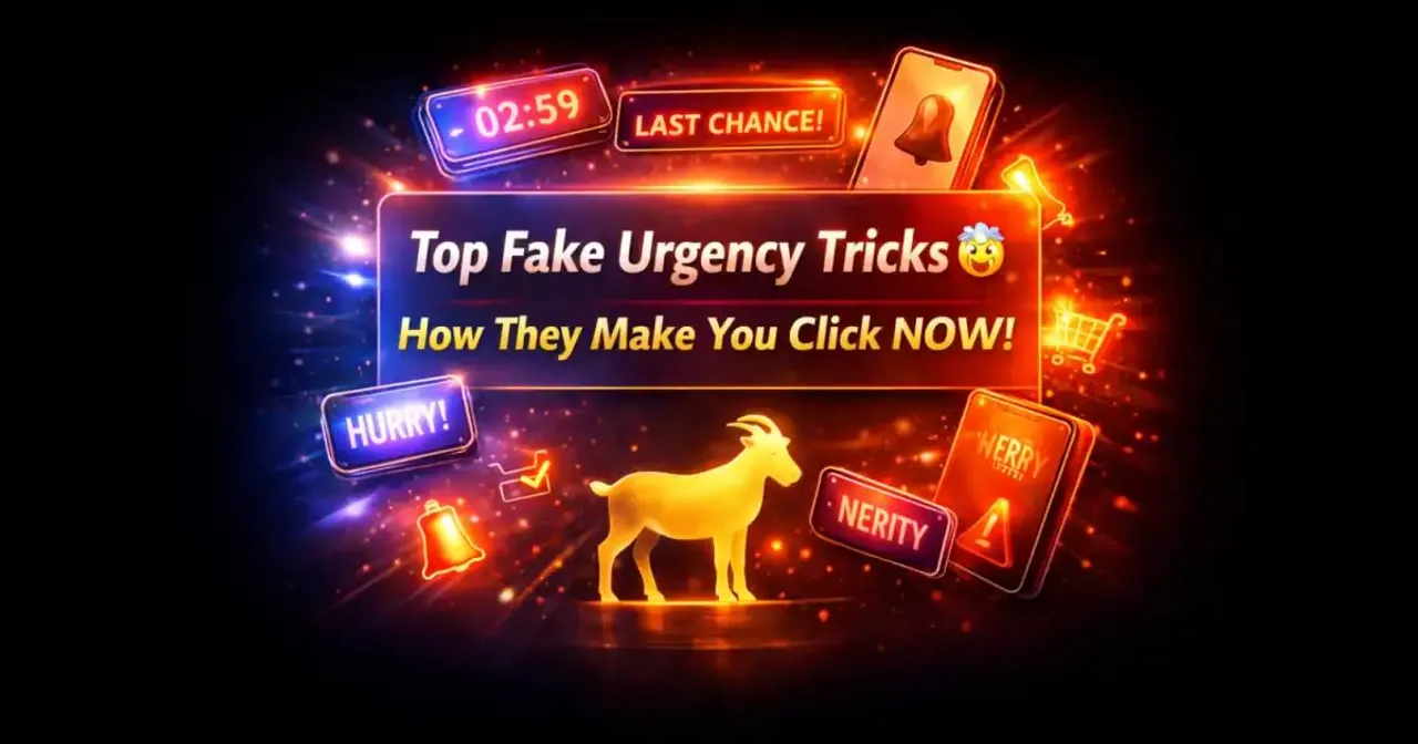 Abstract illustration representing fake urgency online and digital pressure