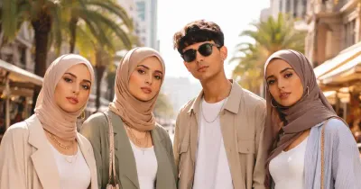 شباب عرب يرتدون أزياء محتشمة عصرية