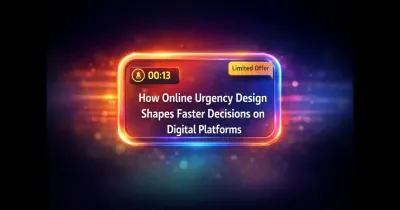 Smartphone screen displaying countdown timer and limited offer highlighting online urgency design