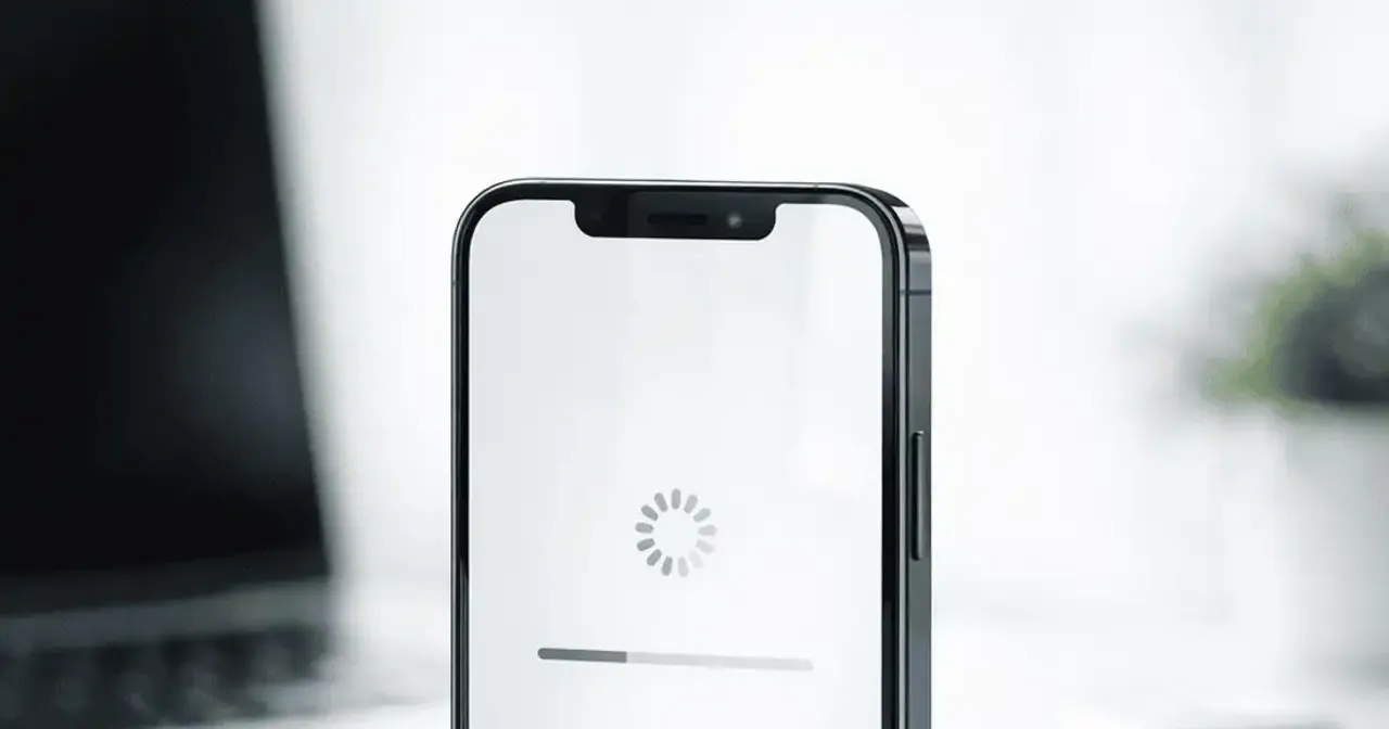 iPhone displaying iOS 26.2 update screen with modern interface