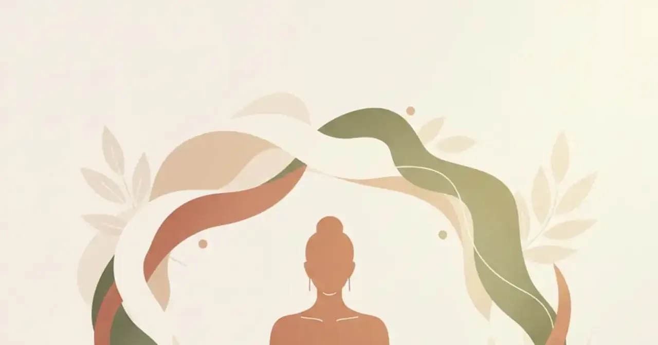 calm illustration representing mental health, balance and resilience