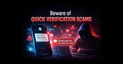 Smartphone displaying a verification code message linked to quick verification scams