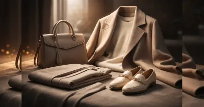 إطلالة أنيقة بألوان محايدة بدون شعارات ظاهرة