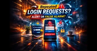 Smartphone screen showing repeated login requests notification