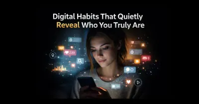 Person using smartphone at night reflecting on revealing digital habits and online behavior patterns