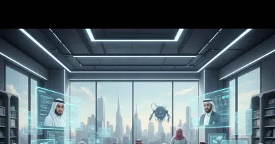 محترفون سعوديون يتعاونون باستخدام أجهزة كمبيوتر محمولة وخرائط رقمية تمثل الصادرات الرقمية