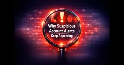 Smartphone displaying a suspicious account alerts notification on screen