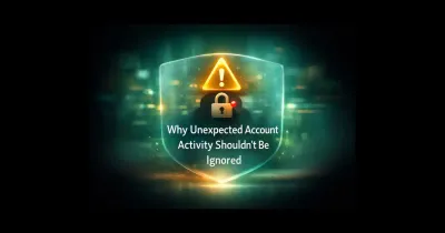 Phone notification showing unexpected account activity alert