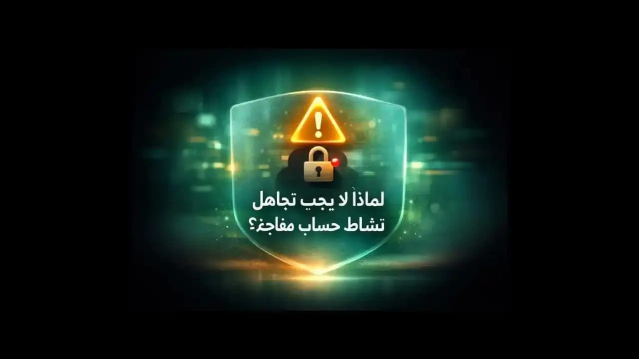 إشعار على الهاتف عن نشاط حساب مفاجئ