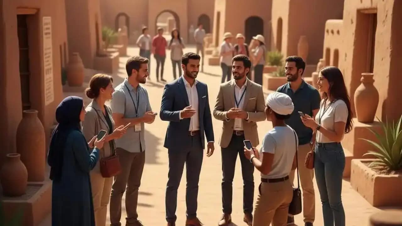 مرشدون سياحيون محليون يقودون مجموعات صغيرة في مواقع تراثية وطبيعية