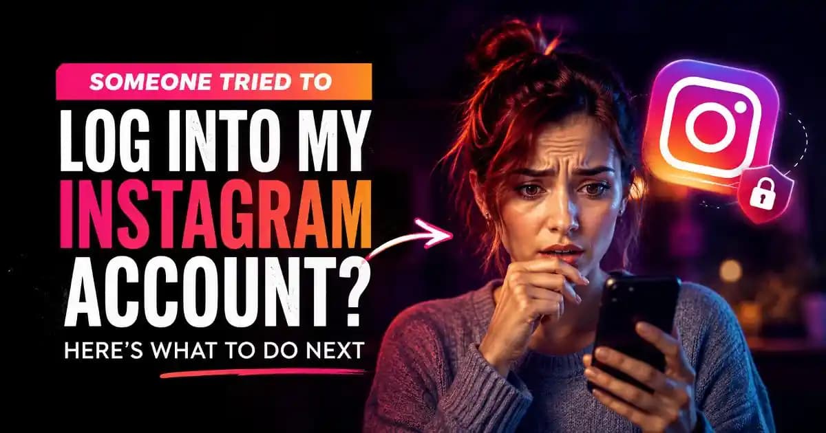 Instagram security alert on a smartphone with account protection tips.