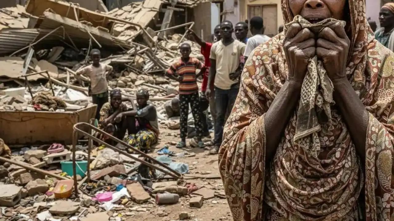 مدنيون متضررون من ضربة طائرة مسيرة في الأبيض