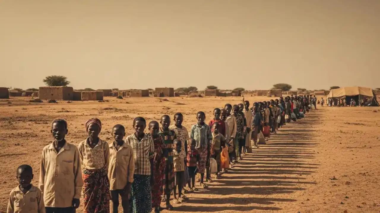 توزيع مساعدات غذائية إنسانية في المناطق الريفية بالسودان