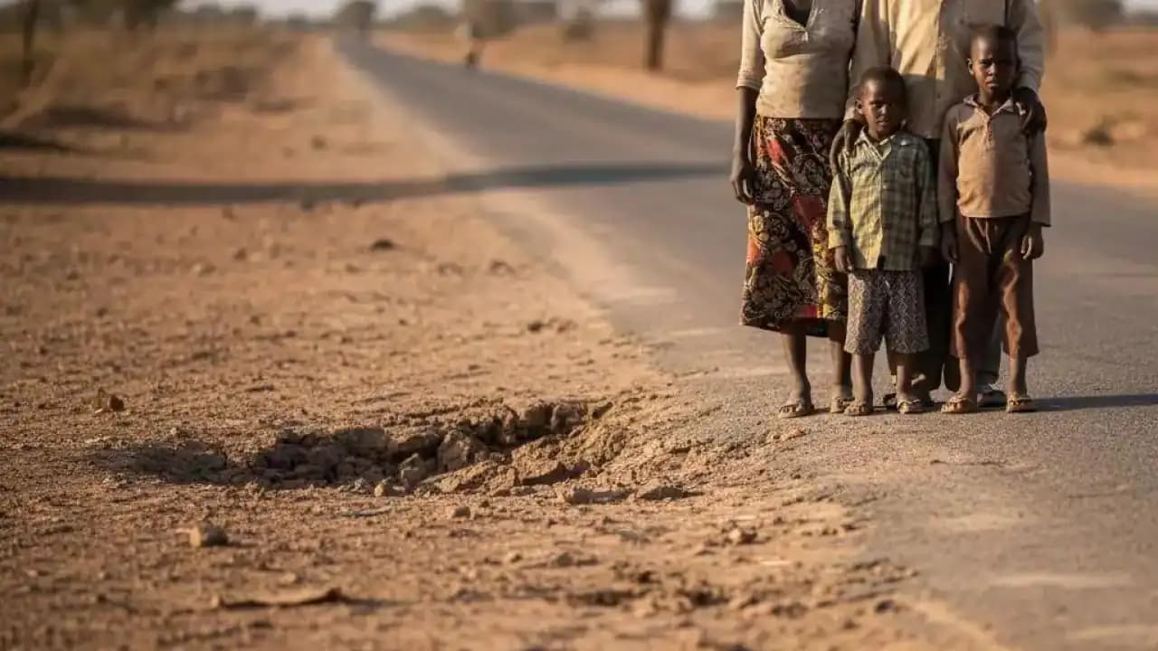 عائلة سودانية متضررة من الحرب في كردفان