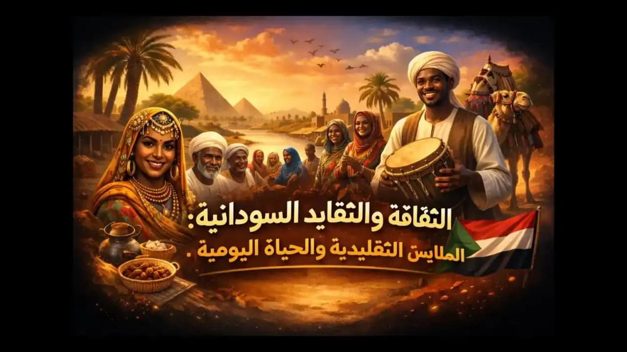 الثقافة والتقاليد السودانية مع الملابس التقليدية والحياة اليومية