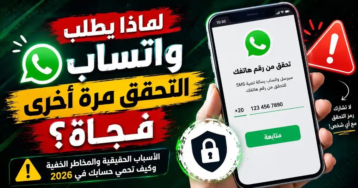 ظهور طلب تحقق واتساب بشكل مفاجئ على شاشة هاتف ذكي