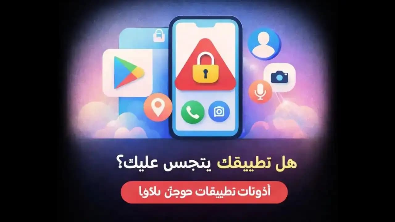 رسم توضيحي يوضح أذونات التطبيقات والخصوصية على هواتف أندرويد