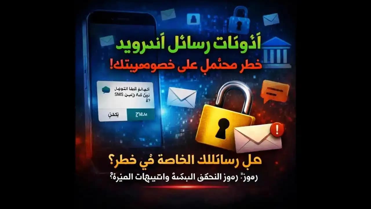 هاتف أندرويد يعرض نافذة طلب إذن الوصول إلى الرسائل النصية