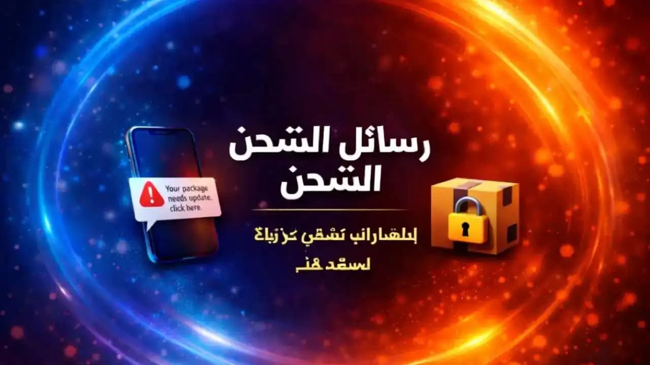 هاتف ذكي يعرض رسالة شحن مشبوهة