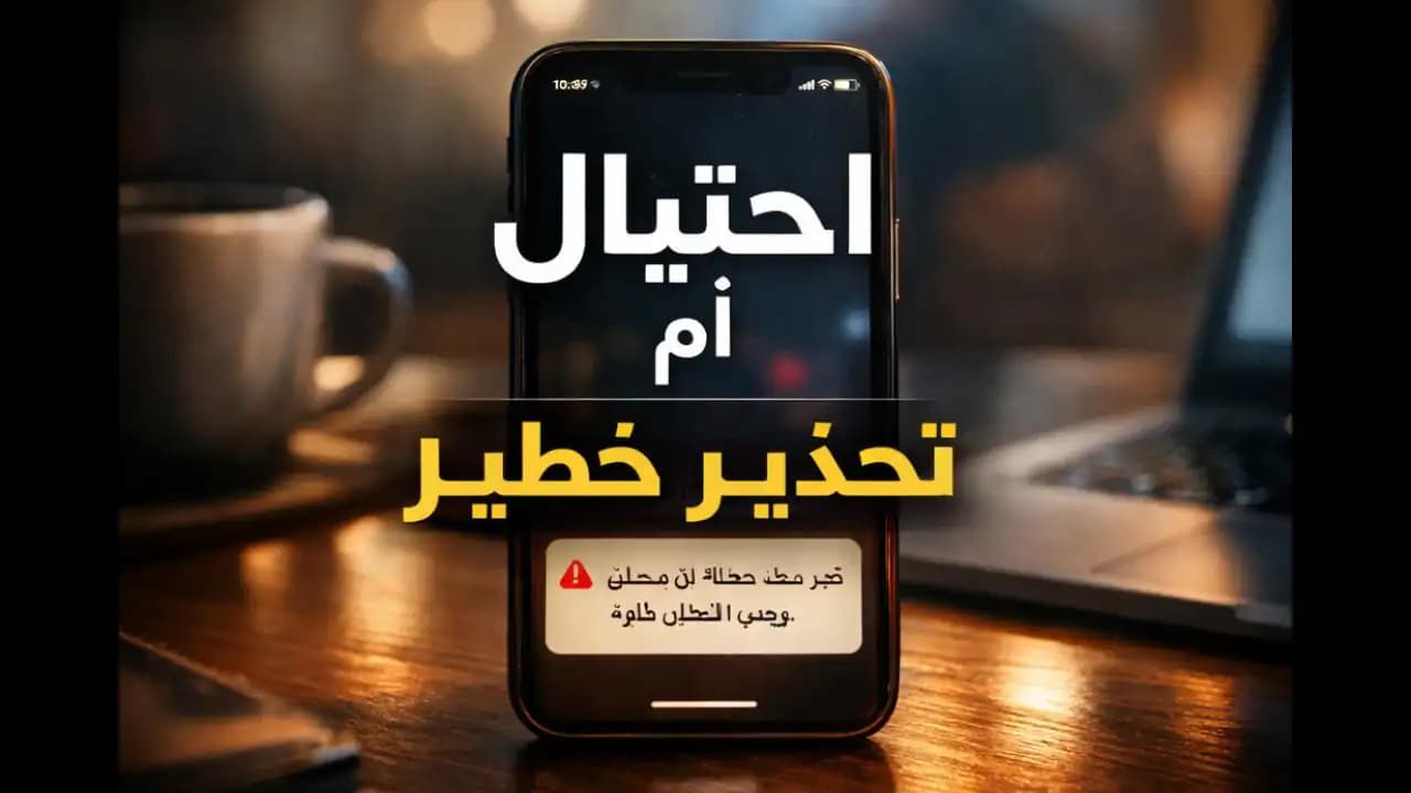 رسالة تم رصد نشاط غير معتاد على شاشة الهاتف