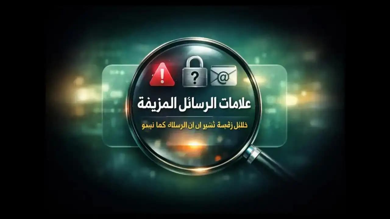 شاشة هاتف تعرض رسالة مشبوهة مع تفاصيل رقمية غير متناسقة