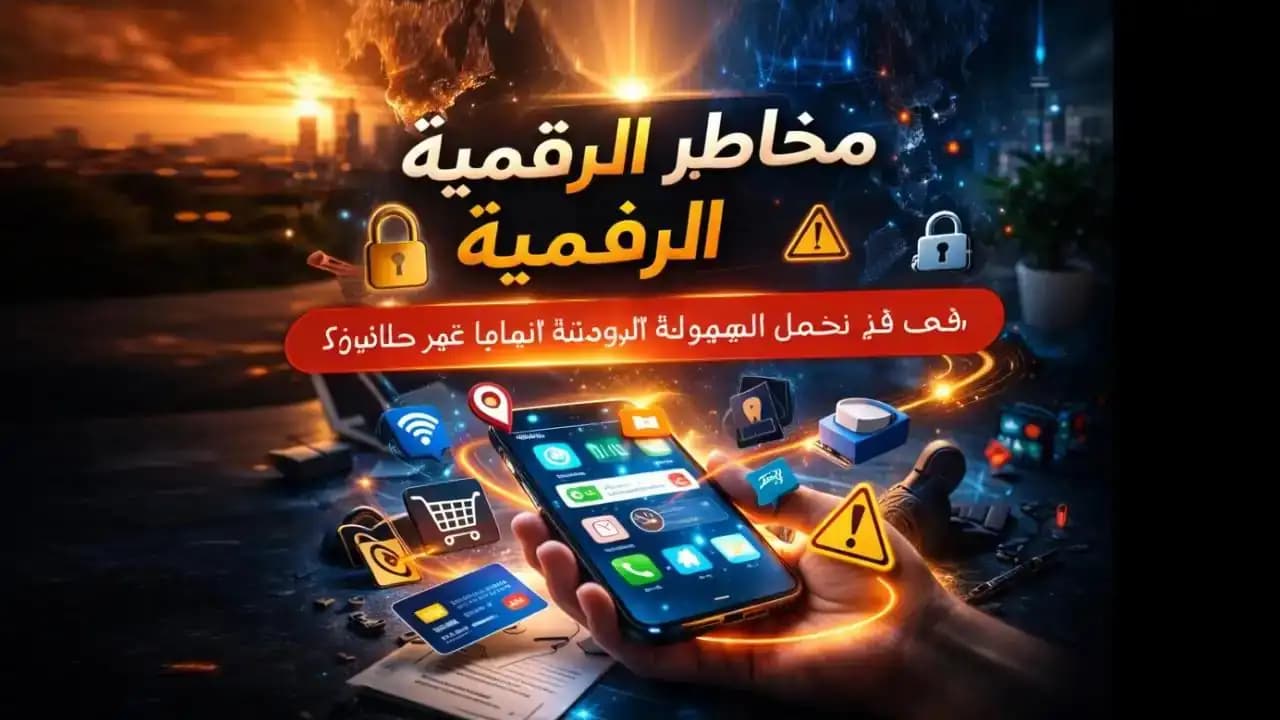 هاتف ذكي يعرض تطبيقات سهلة الاستخدام مع رموز تعبر عن الخصوصية والتنبيه