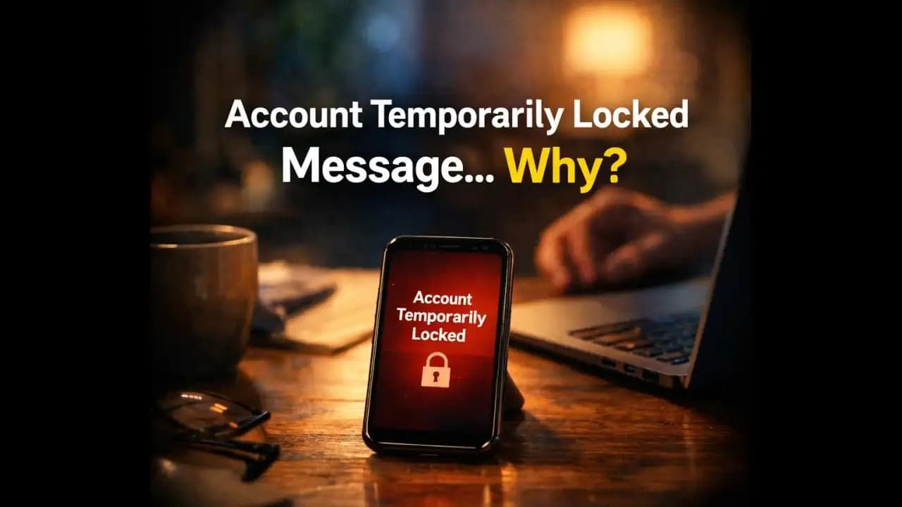 account temporarily locked message on smartphone screen