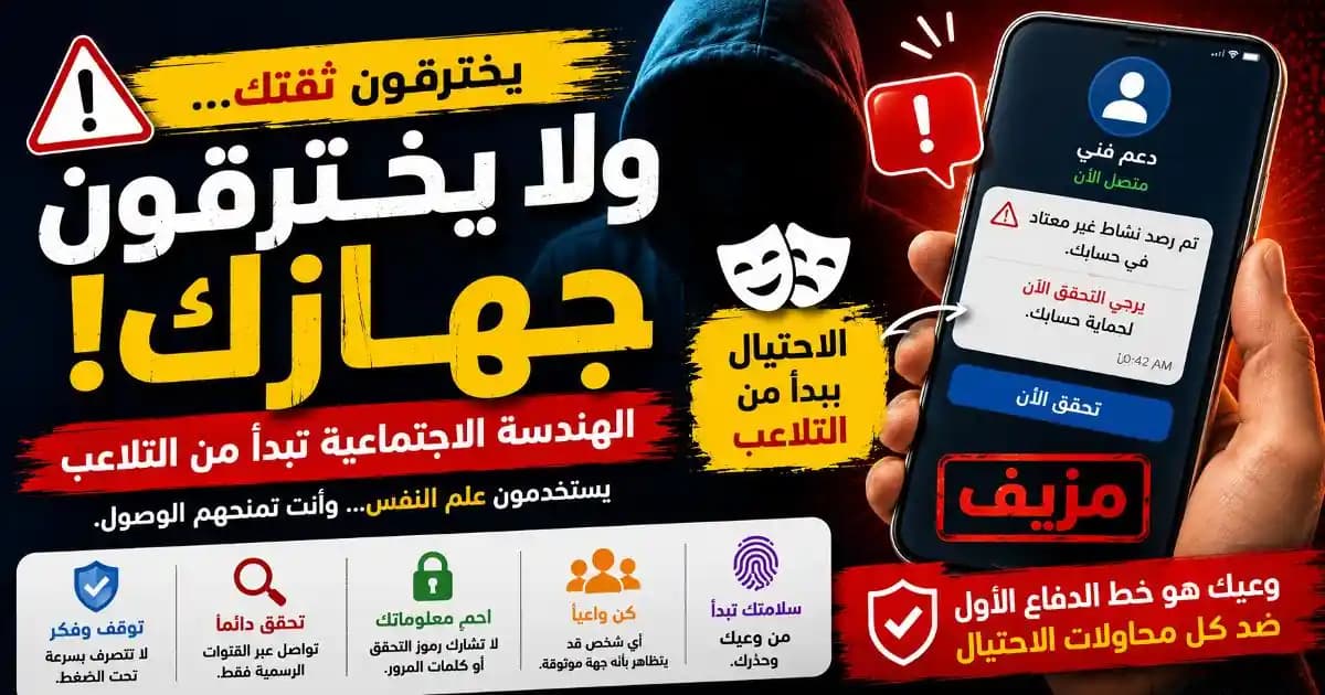 الهندسة الاجتماعية تستغل الثقة عبر الرسائل والتنبيهات المزيفة