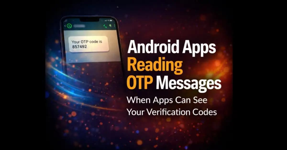 android smartphone receiving OTP verification message while an app reads the code automatically