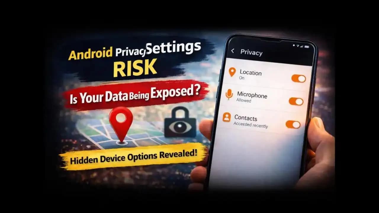 Android smartphone privacy settings screen showing permissions and data controls