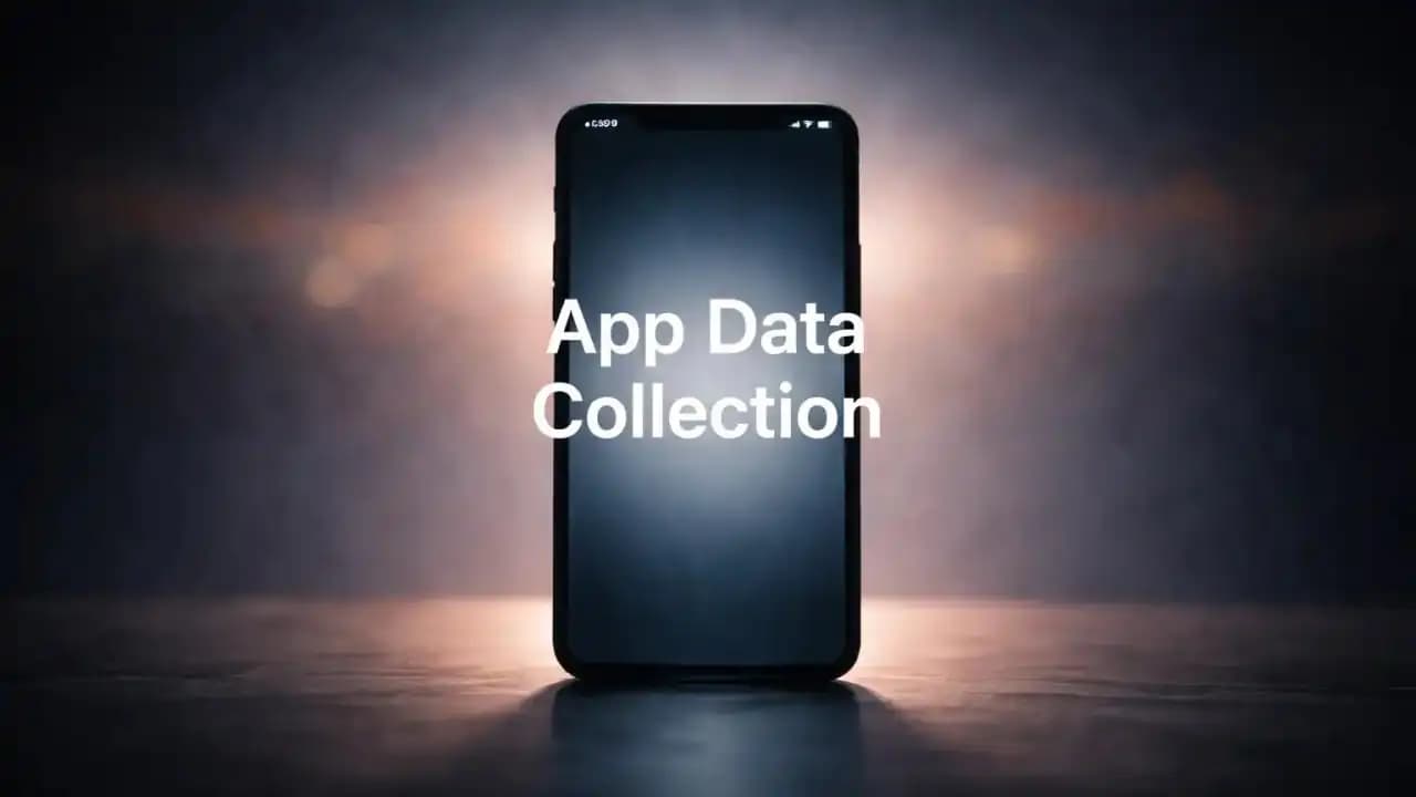 Smartphone placed in a calm, minimal setting symbolizing app data collection