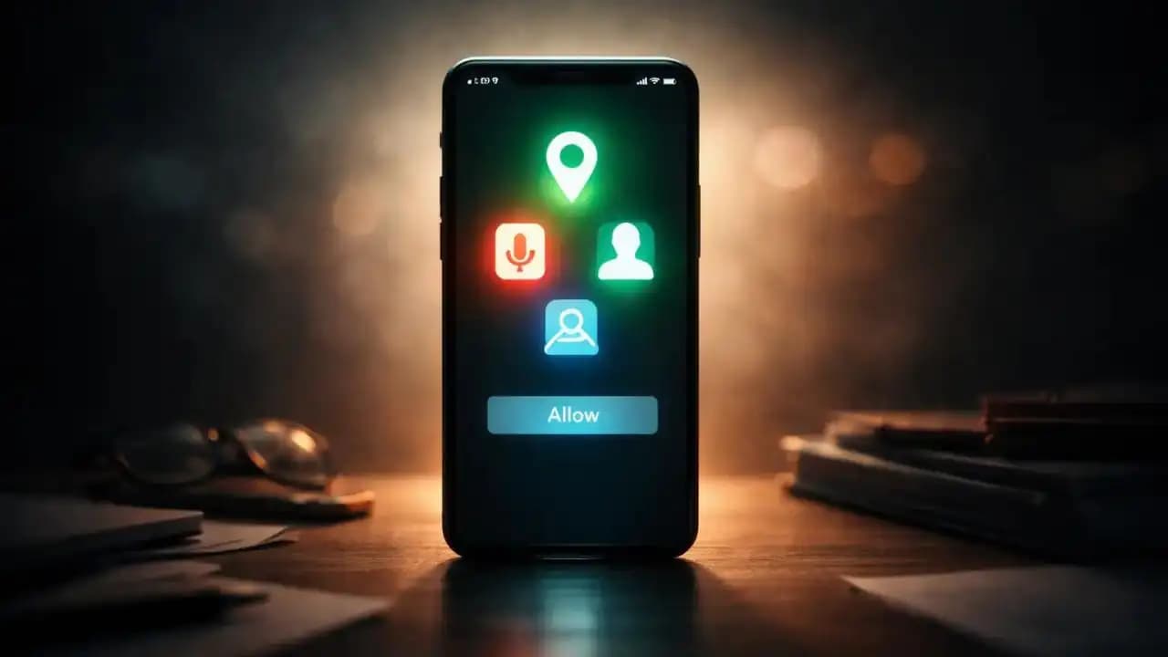 Mobile app permission pop-up requesting access to sensitive data