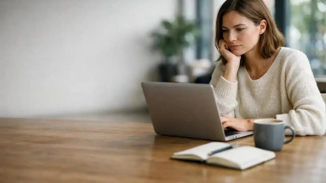 شاب يعمل على تطوير مهاراته الرقمية عبر الإنترنت