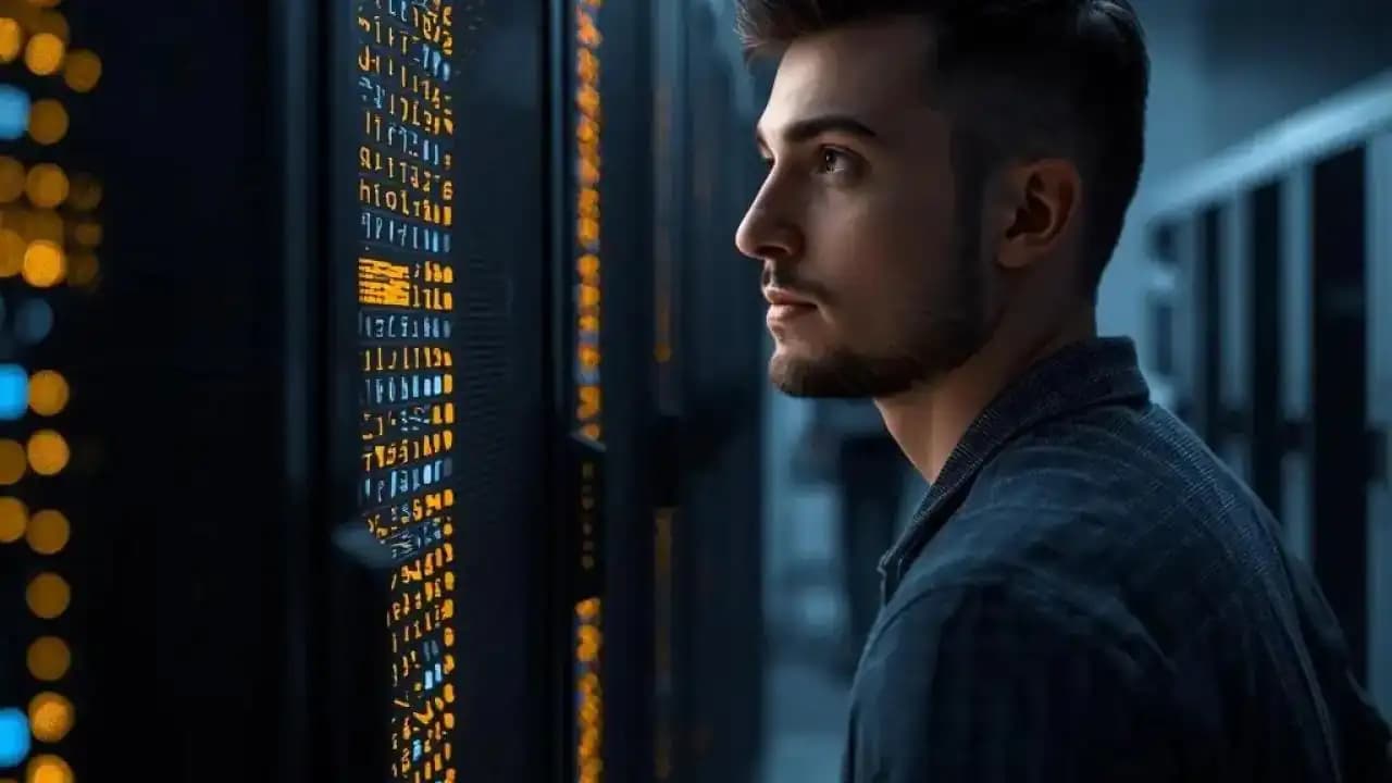 باحث ذكاء اصطناعي يعمل على نماذج لغوية قابلة للتوسع