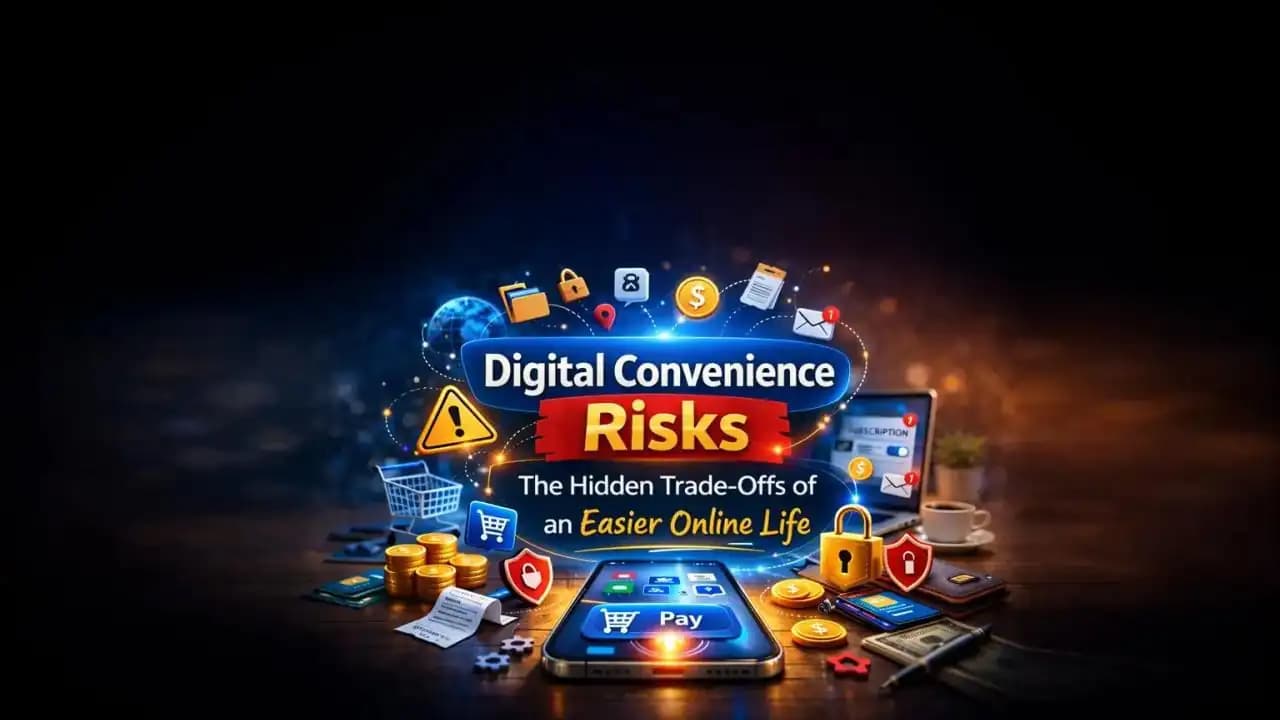 Smartphone with one-click payment and automation icons glowing against a dark background