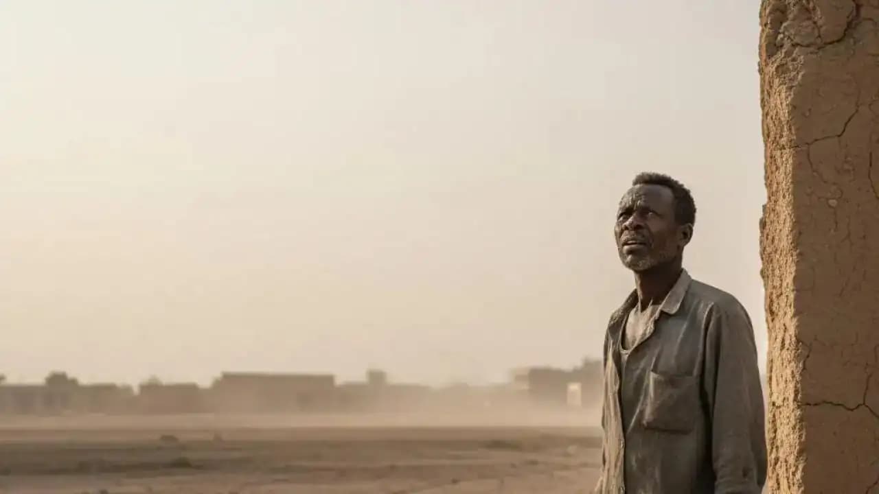 مدني في دارفور ينظر إلى السماء وسط توتر أمني