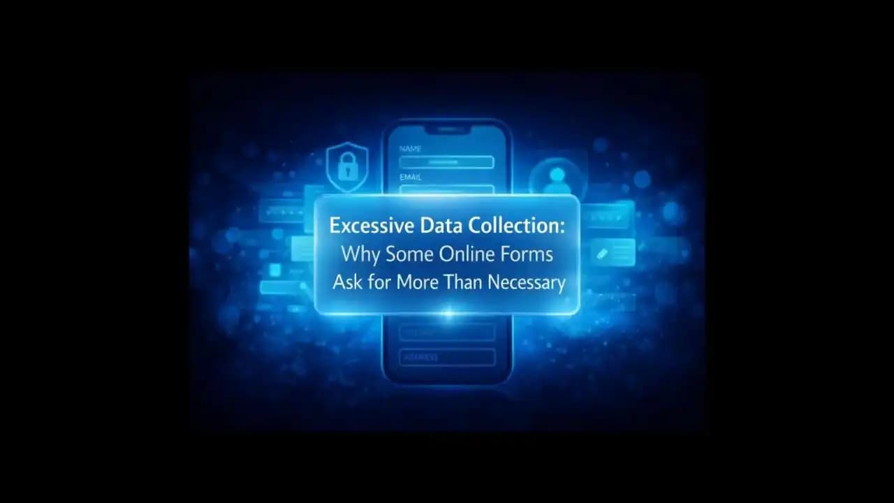 Online form requesting multiple personal details on a smartphone screen