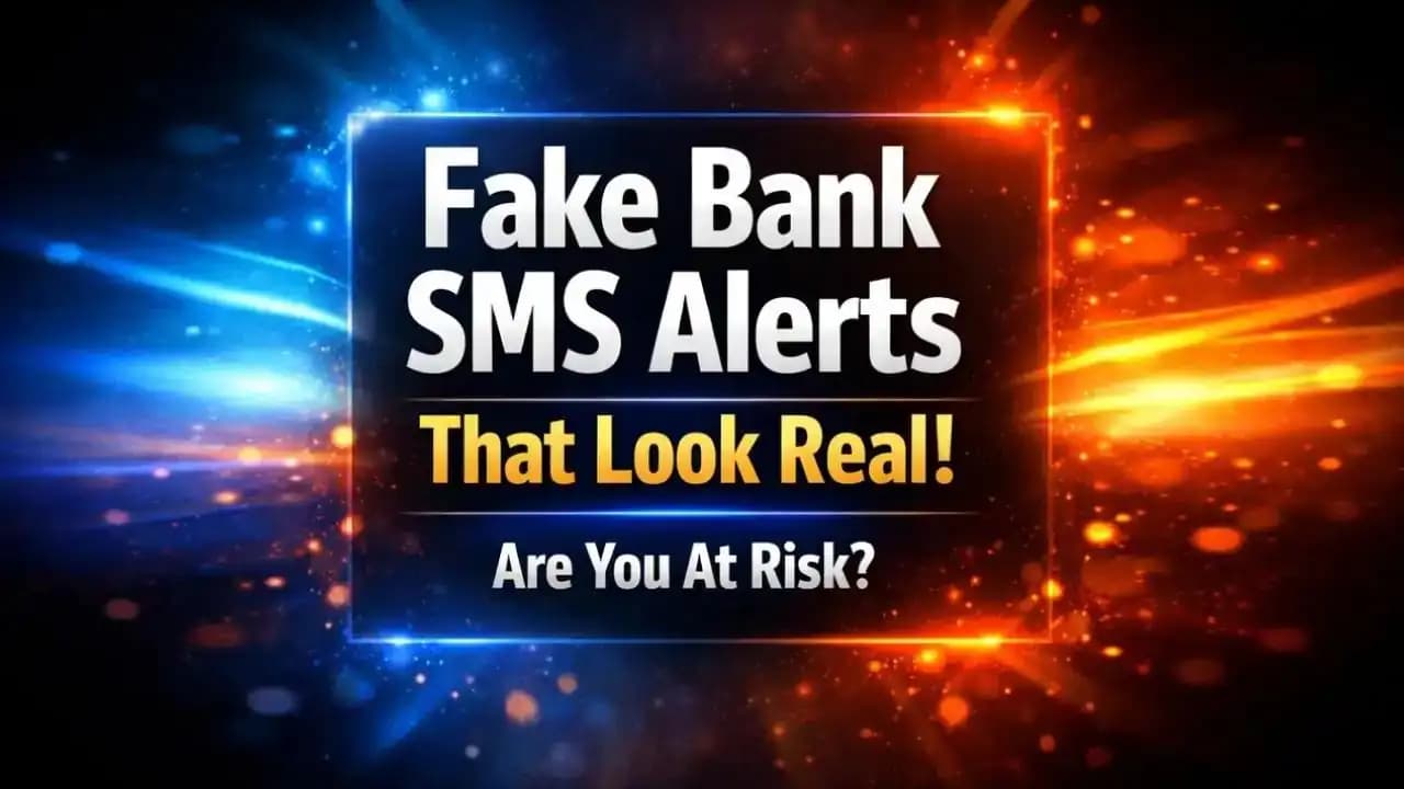 Smartphone screen showing a fake bank SMS alert that appears legitimate