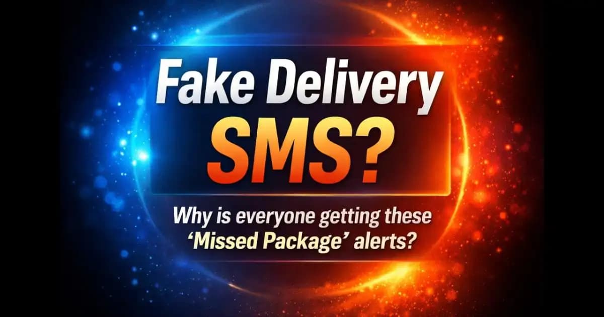 Fake delivery SMS looks real message about missed package delivery scam