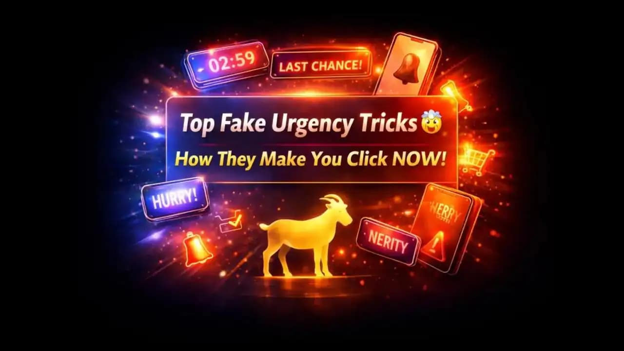 Abstract illustration representing fake urgency online and digital pressure