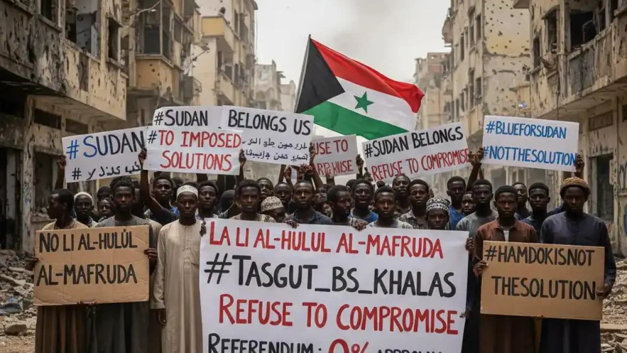 رسم يوضّح اتجاهات الرأي العام في السودان والمشاعر الاجتماعية حول الحرب